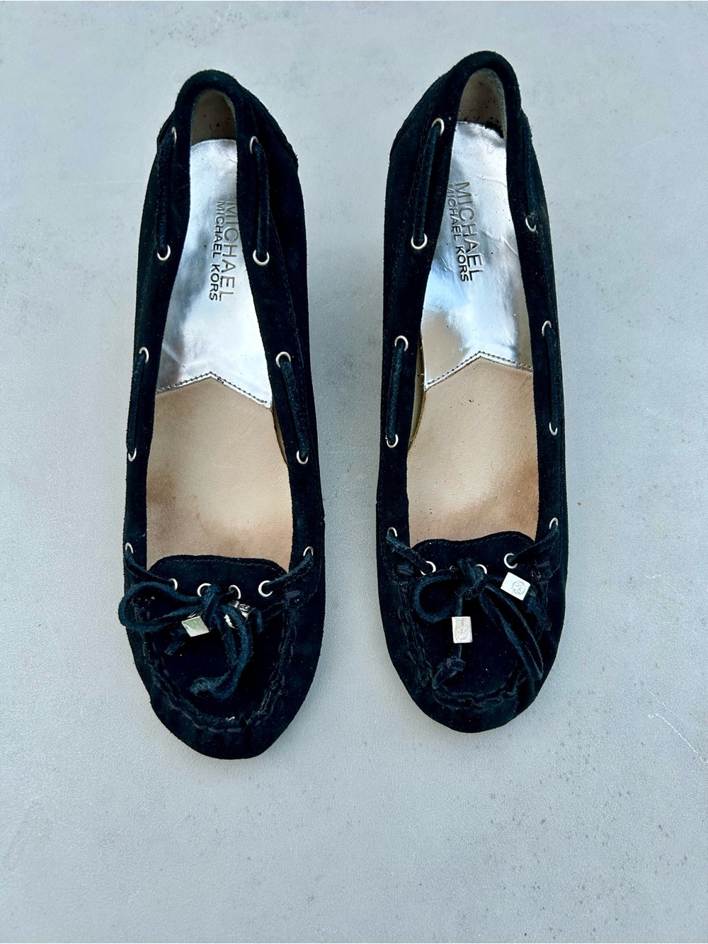 Michael Kors | suede wedges Heels Black  sz 8 1/2M